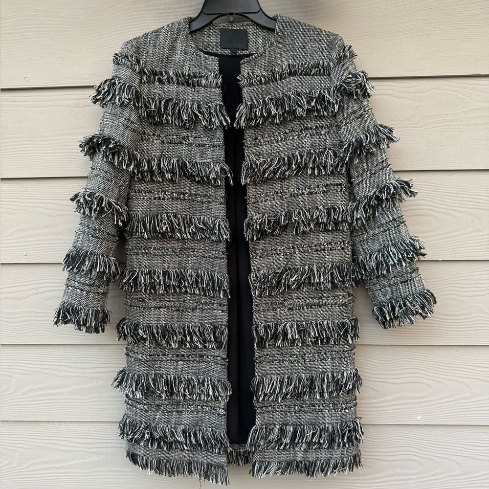 Intermix Fringe Layer Coat Jacket - image 3